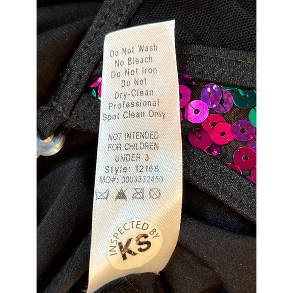 Weissman Girls Sequin Mini Performance Dress Dance Party Round Neck Blue Size S - Picture 6 of 7